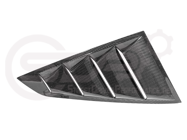 2024-UP FORD MUSTANG S650 | CARBON FIBER SIDE QUARTER WINDOW LOUVER SUN SHADE COVER